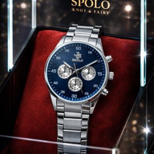 ساعت مردانه نقره‌ای S.Polo با صفحه سفید