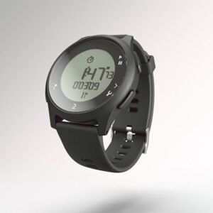 ساعت ورزشی دویدن Decathlon مدل W100 مشکی، ضدآب با کرنومتر